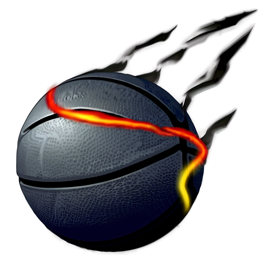 Black Basketball With Lightning Png 74 PNG Image