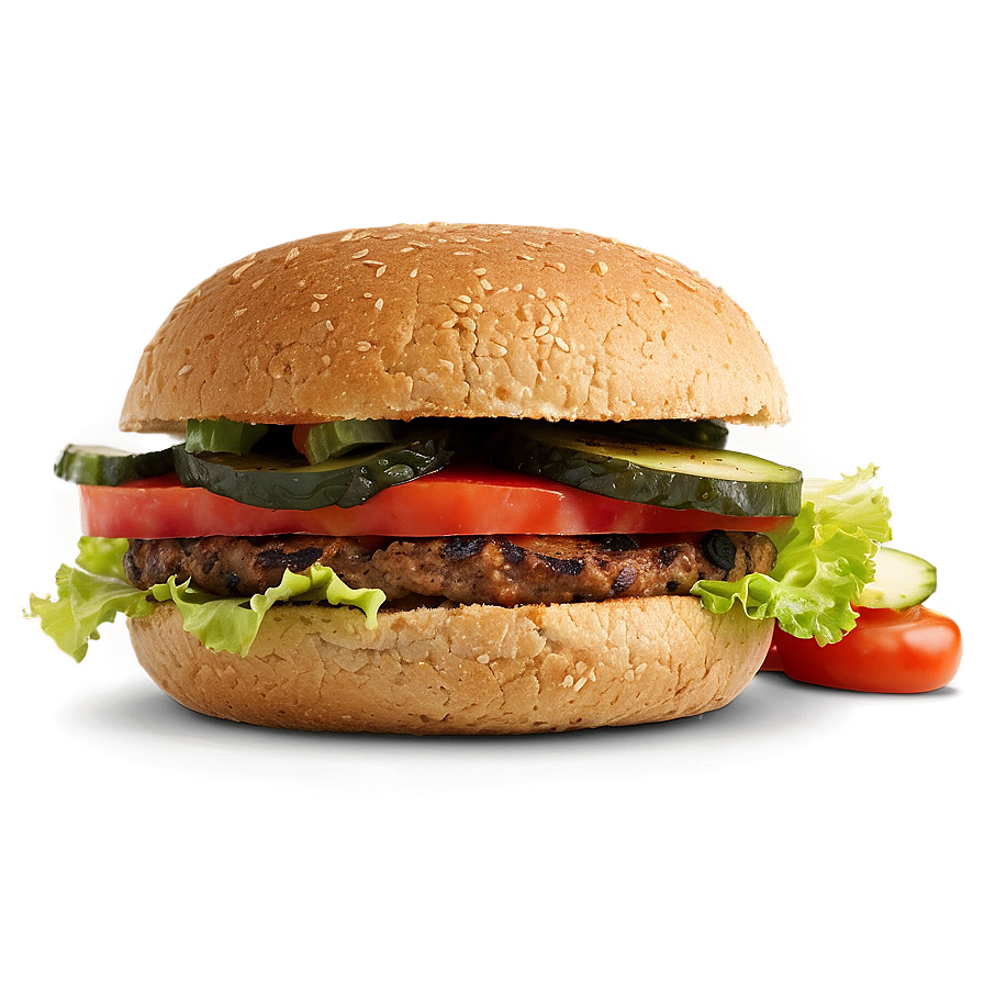 Black Bean Veggie Burger Png 2 PNG Image