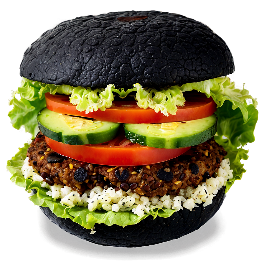 Black Bean Veggie Burger Png Pag15 PNG Image