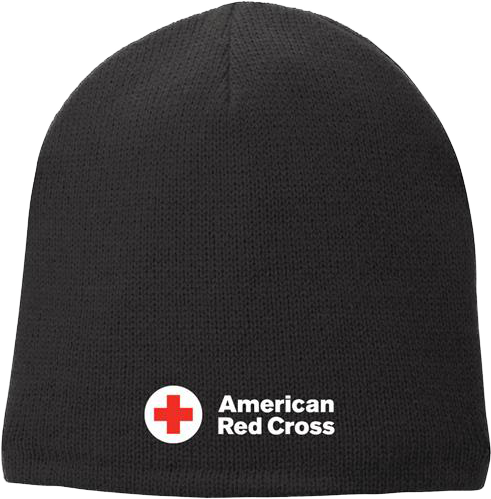 Black Beanie American Red Cross Logo PNG Image