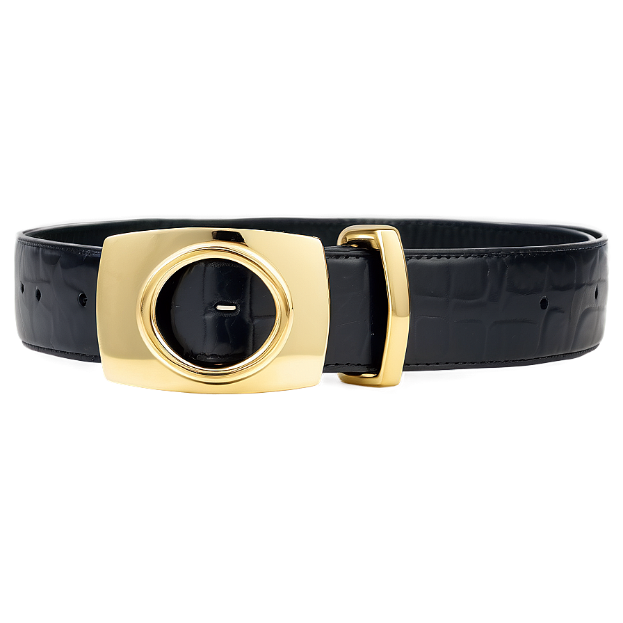 Black Belt With Gold Buckle Png Uao PNG Image