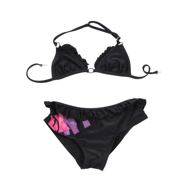 Black Bikiniwith Pink Accents PNG Image