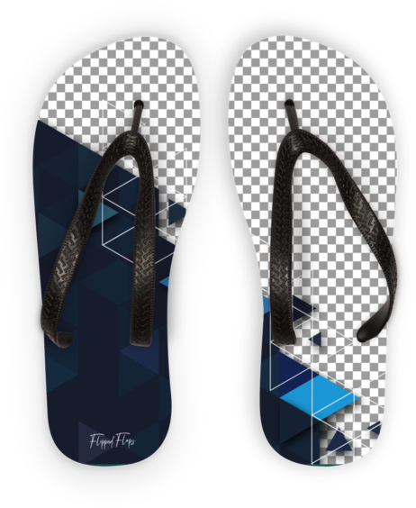 Black Blue Flip Flops PNG Image