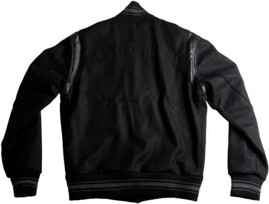 Black Bomber Jacket Lady Killers PNG Image