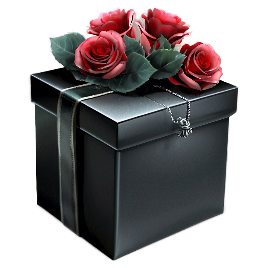 Black Box With Flowers Png 4 PNG Image