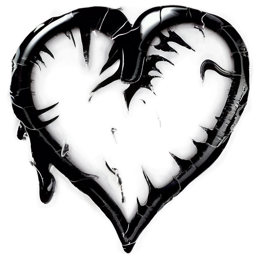 Black Broken Heart Clipart Png Ewt5 PNG Image