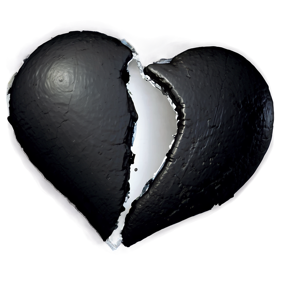 Black Broken Heart Graffiti Png 10 PNG Image