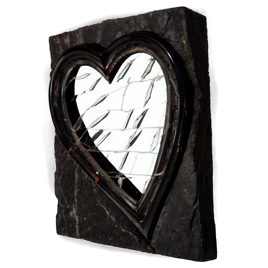 Black Broken Heart In Glass Png Pqf PNG Image