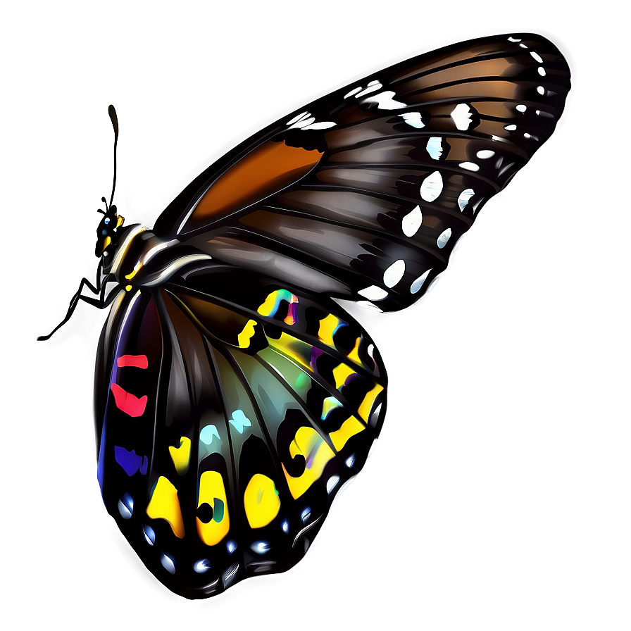 Black Butterfly A PNG Image