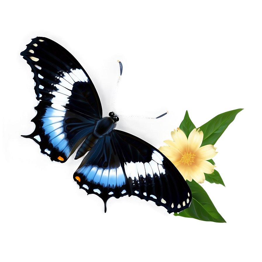 Black Butterfly In Nature Png Omt54 PNG Image