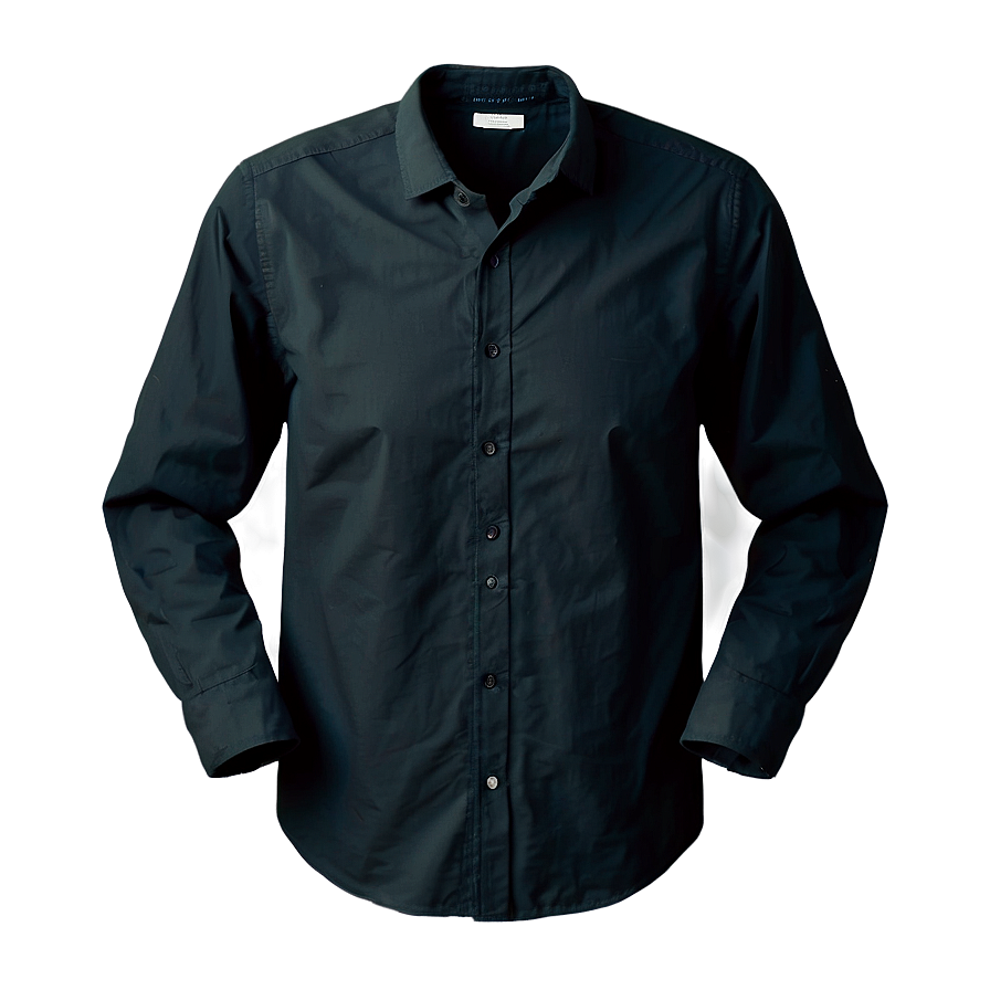 Black Button-up Shirt Png Fkp6 PNG Image