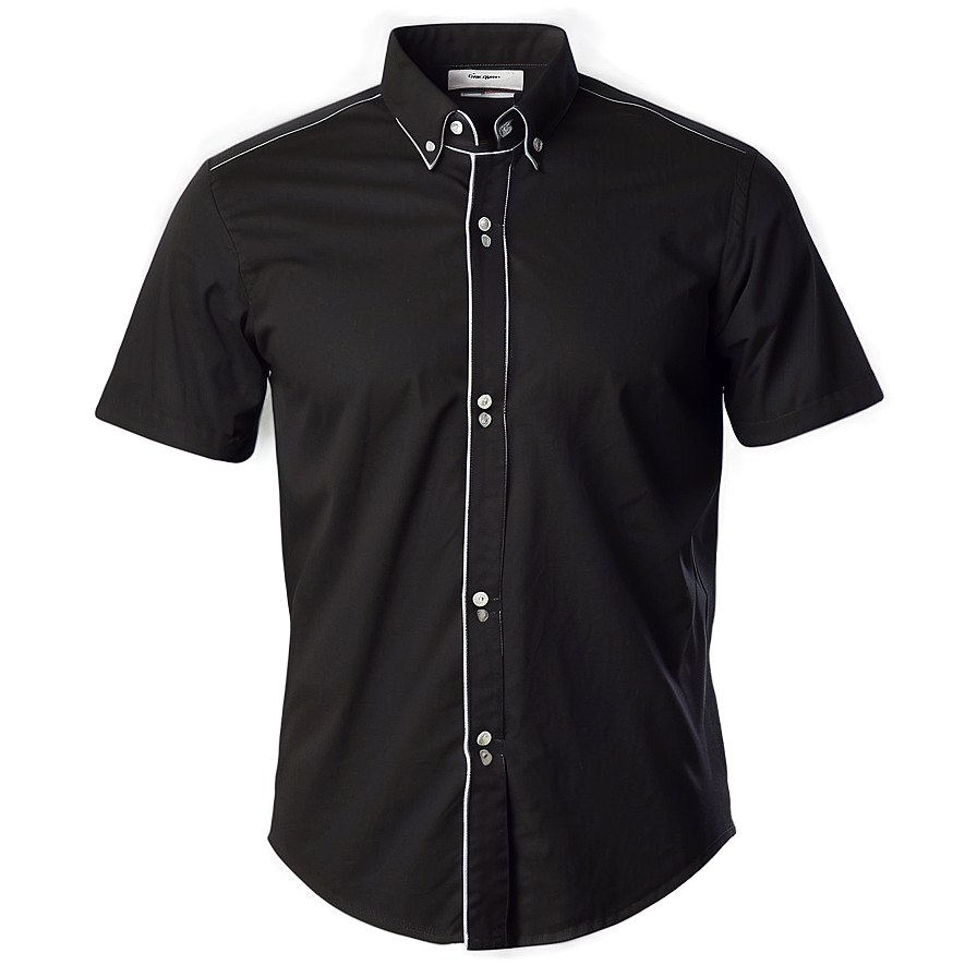 Black Button-up Shirt Png Ryi PNG Image