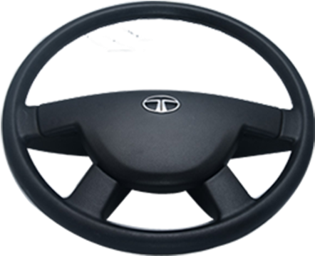 Black Car Steering Wheel PNG Image