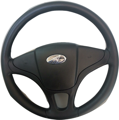 Black Car Steering Wheel PNG Image