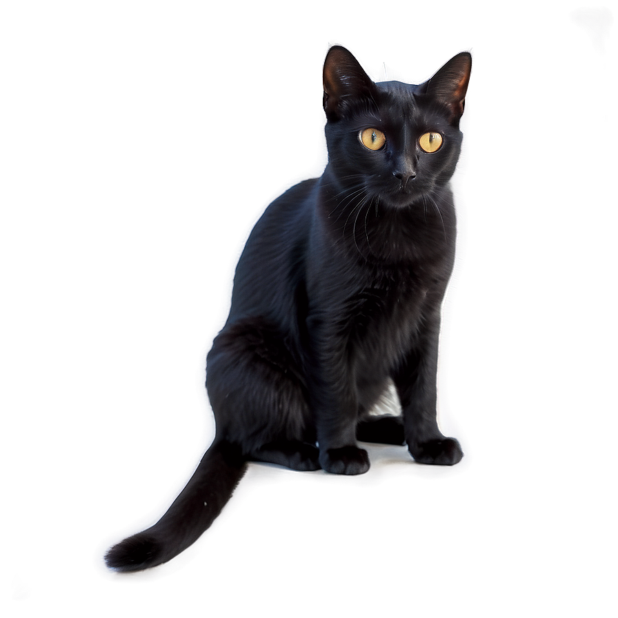 Black Cat Crouching Png 05232024 PNG Image