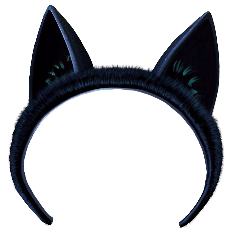 Black Cat Ears Template Png 05042024 PNG Image