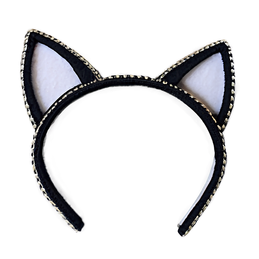 Black Cat Ears Template Png Jvn PNG Image