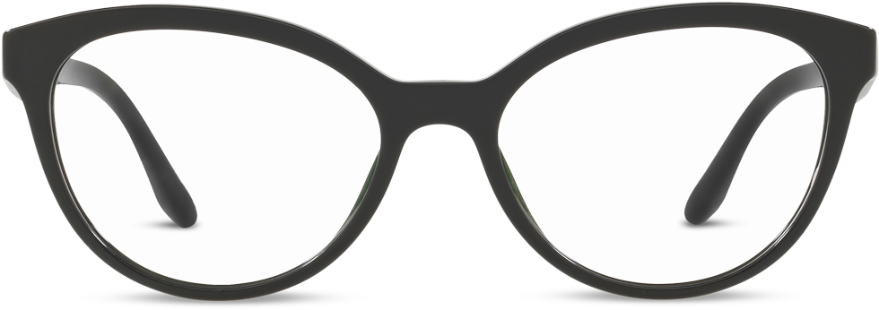 Black Cat Eye Eyeglasses Transparent Background PNG Image