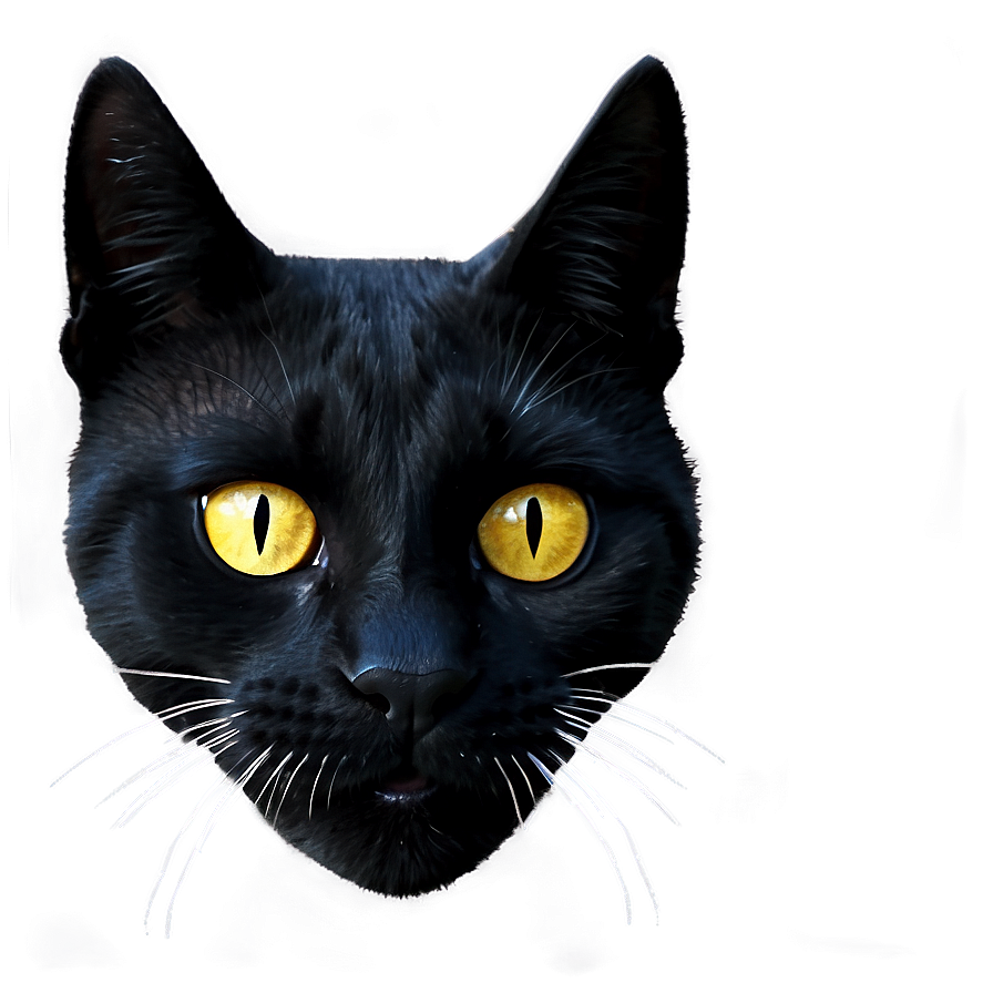 Black Cat Face Png Gyj PNG Image