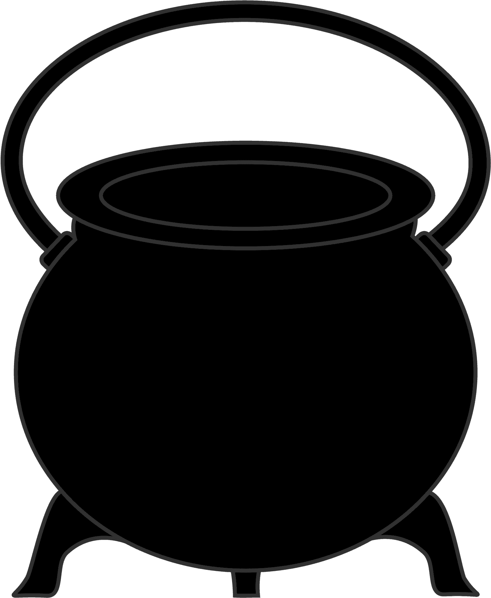 Black Cauldron Clipart PNG Image