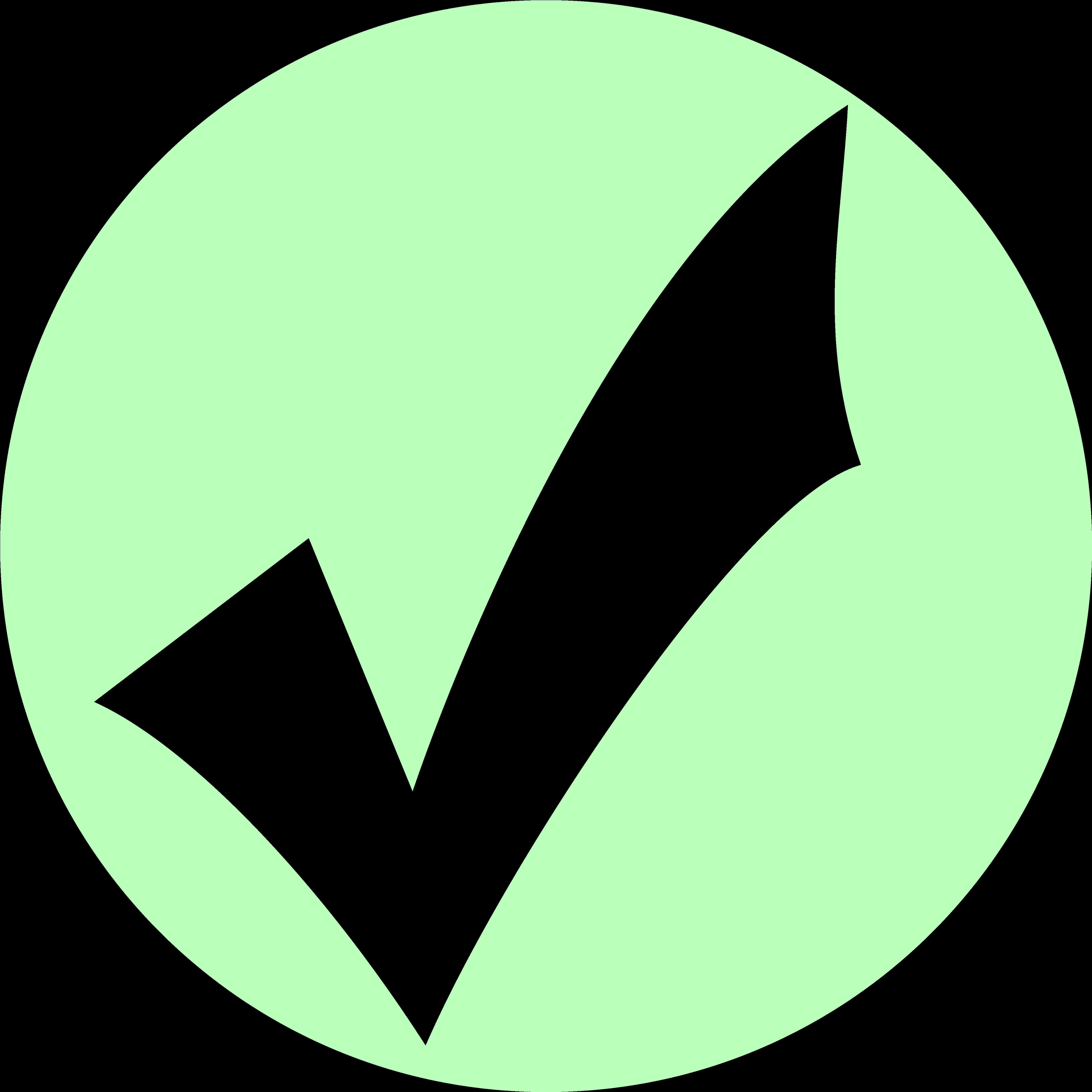 Black Checkmark Green Circle PNG Image