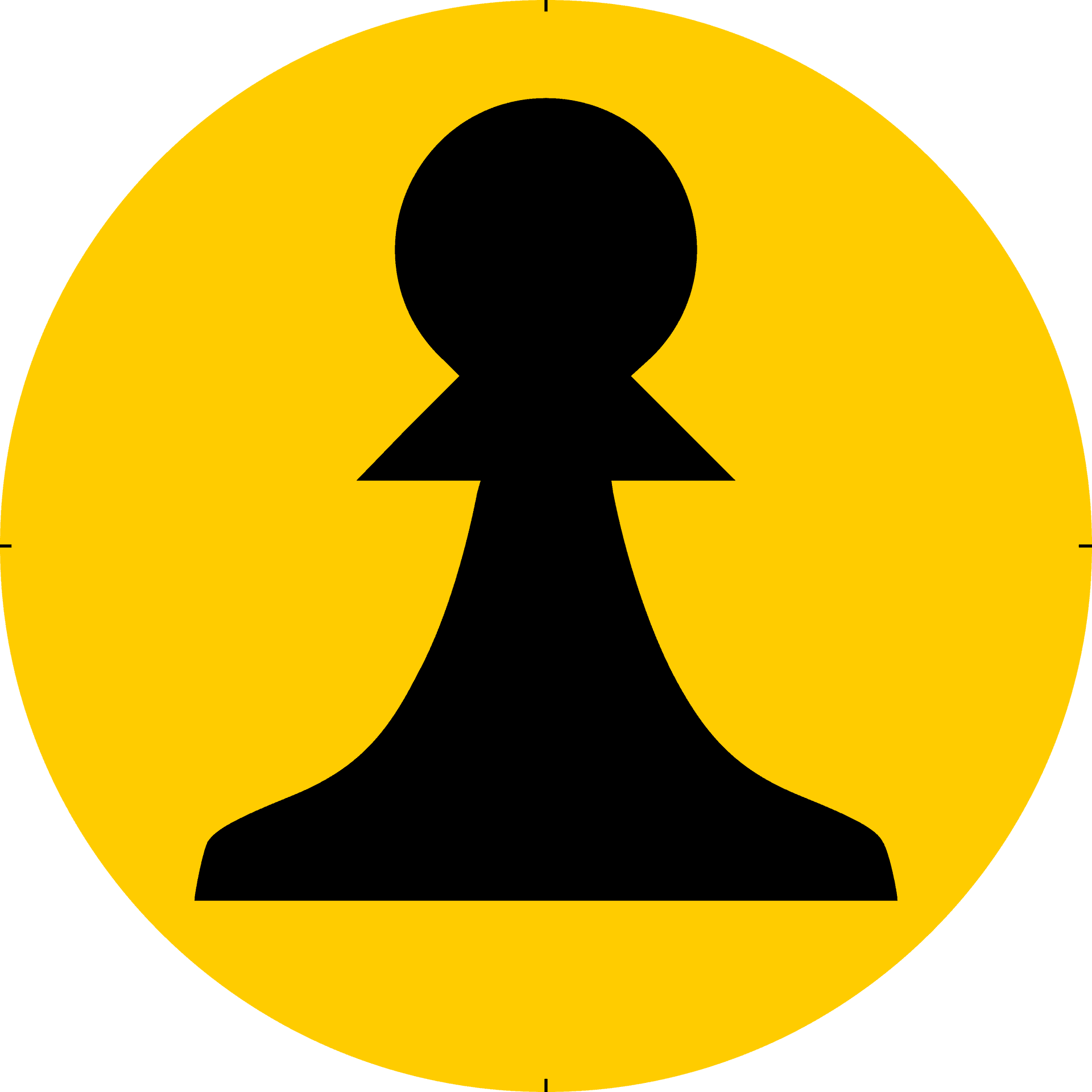 Black Chess Pawn Icon PNG Image