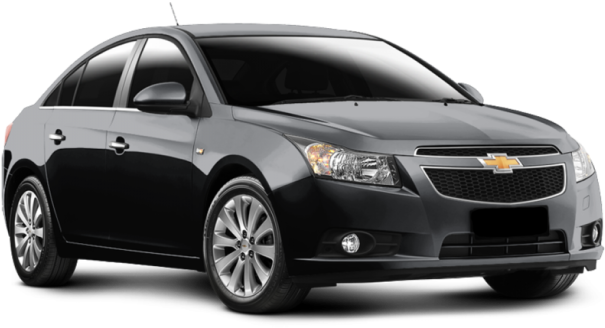 Black Chevrolet Sedan Profile View PNG Image