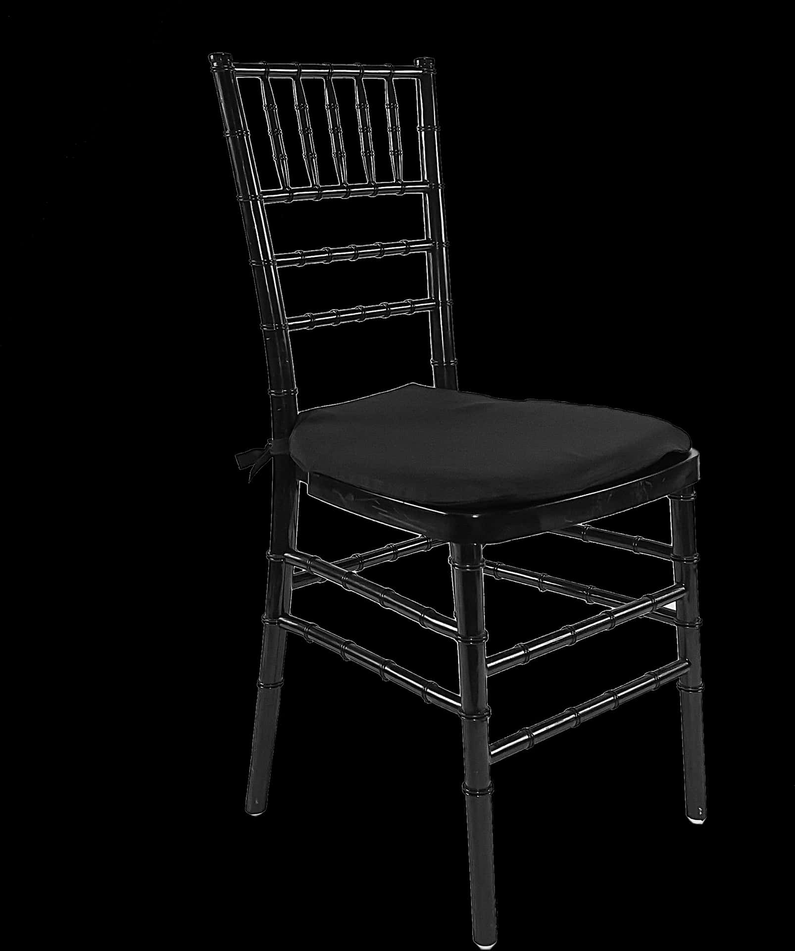 Black Chiavari Chair Elegant Design PNG Image