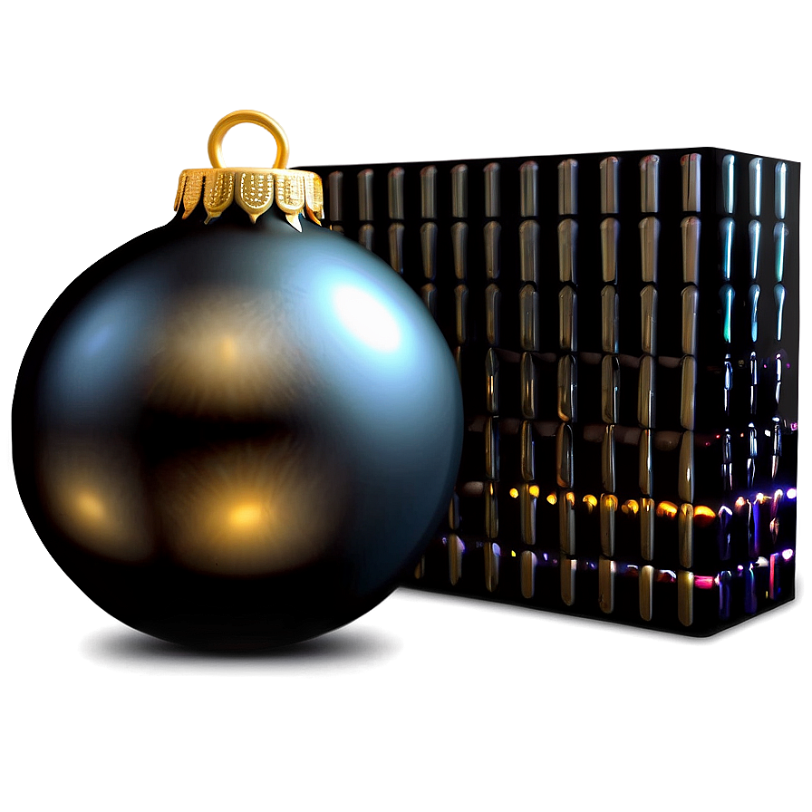 Black Christmas Ornaments Png 13 PNG Image