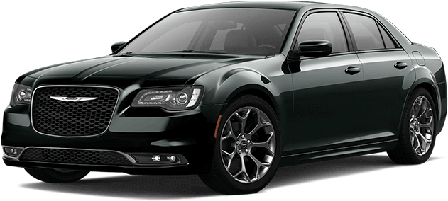 Black Chrysler Sedan Profile View PNG Image