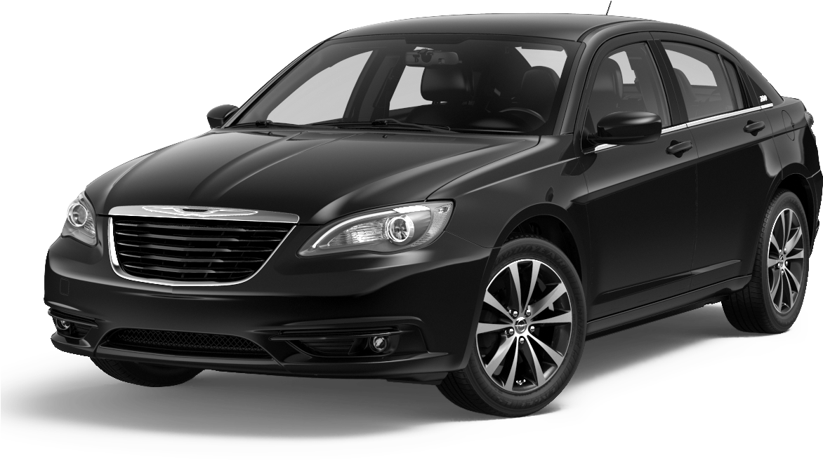 Black Chrysler Sedan Profile View PNG Image