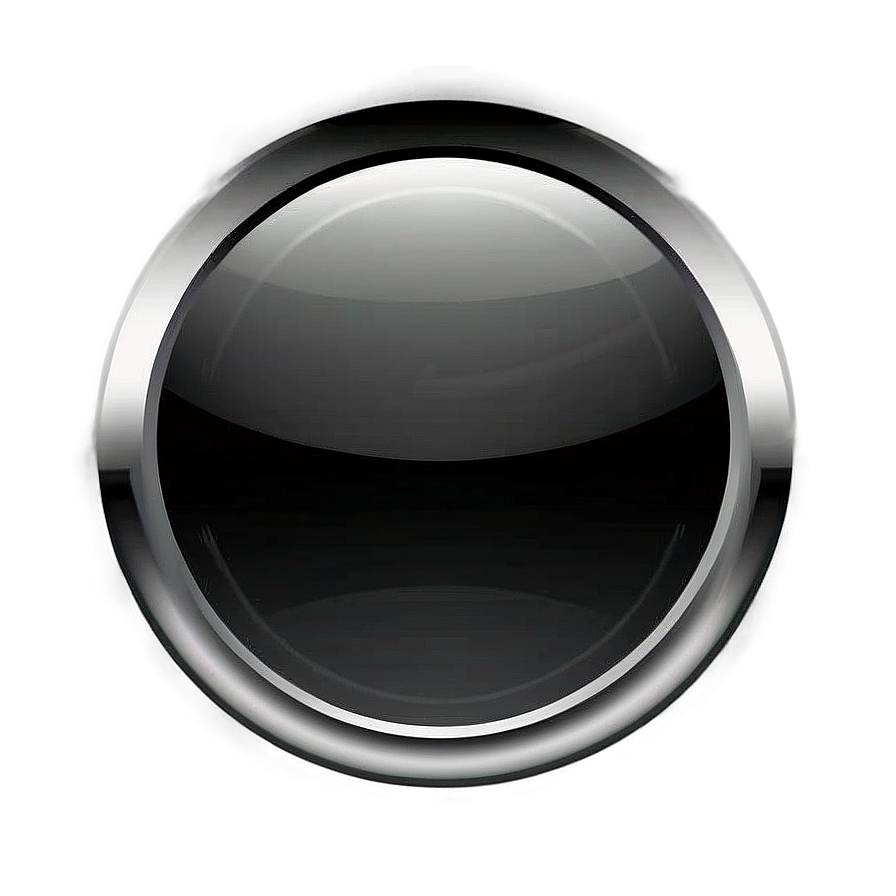 Black Circle Button Png 94 PNG Image