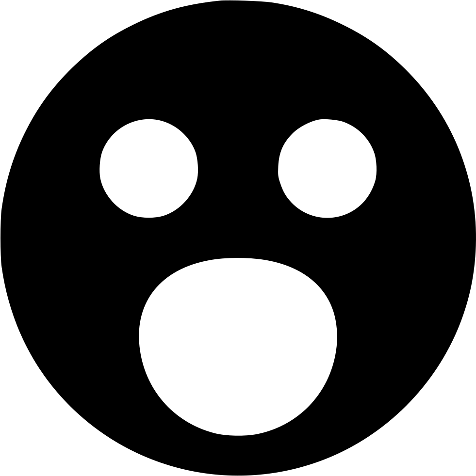 Black Circle Emoji Illustration PNG Image