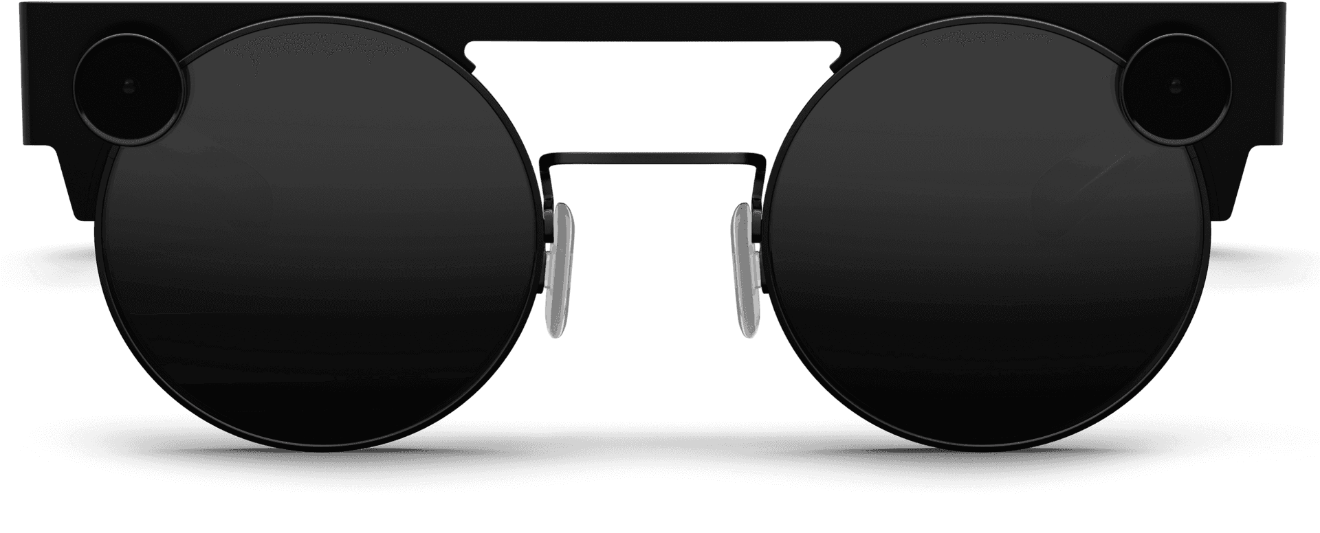 Black Circle Sunglasses Profile PNG Image