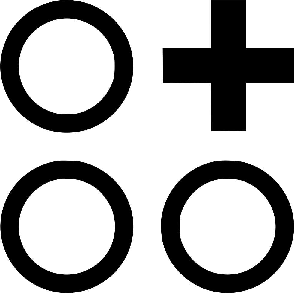 Black Circles Plus Sign Graphic PNG Image