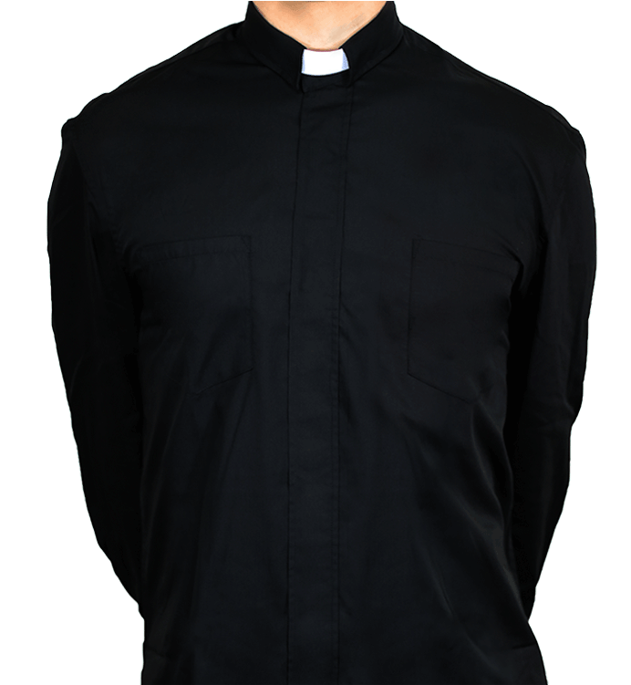 Black Clerical Shirt Formal Attire PNG Image