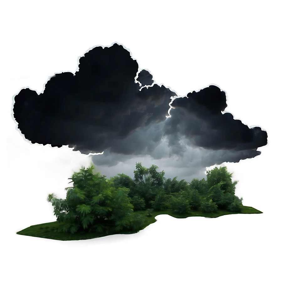 Black Clouds Over Forest Png Mvw45 PNG Image