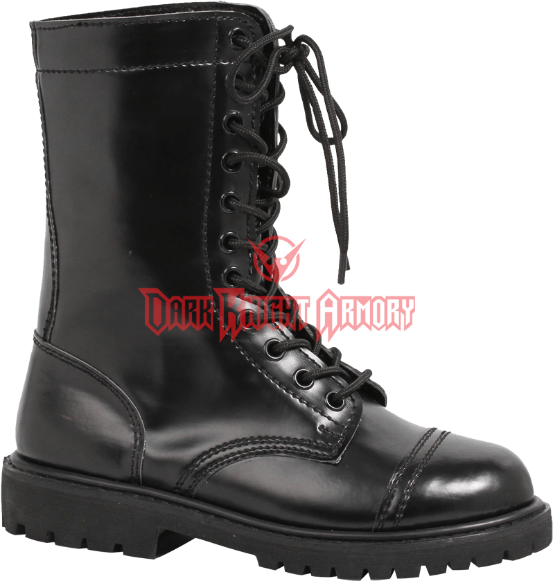 Black Combat Boot Product Image PNG Image