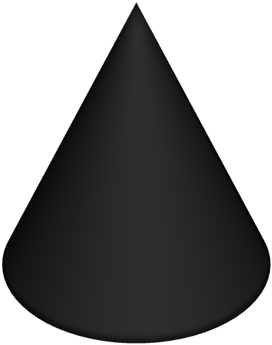 Black Cone Graphic PNG Image