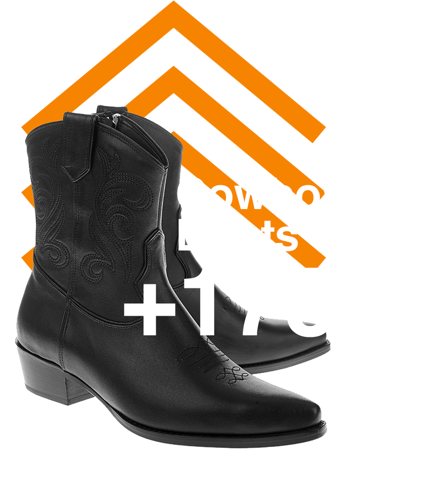 Black Cowboy Boots Sales Increase PNG Image