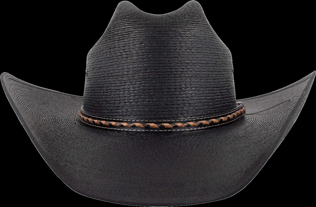 Black Cowboy Hat Isolated PNG Image