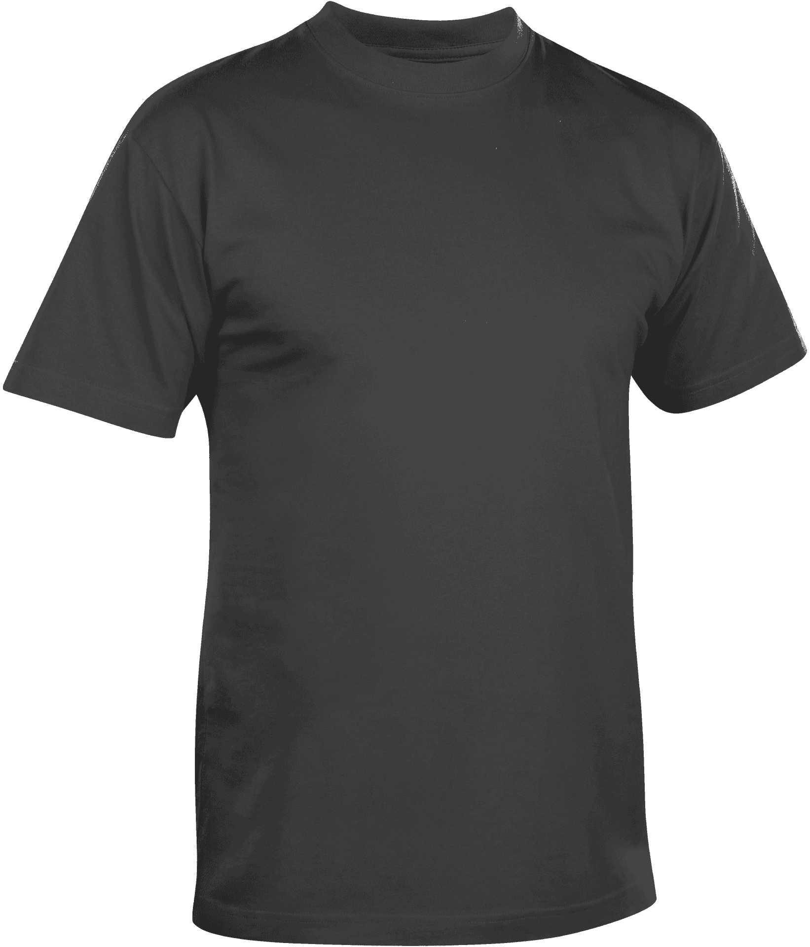 Black Crew Neck T Shirt Mockup PNG Image