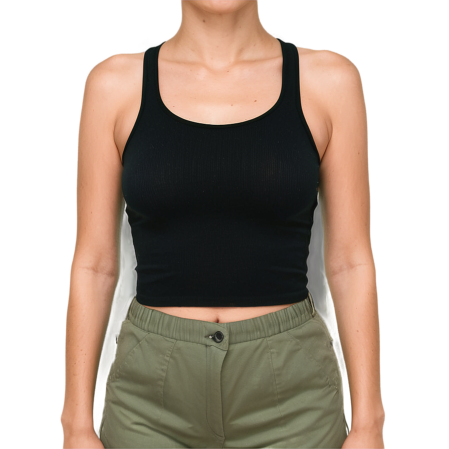 Black Crop Top Aesthetic Png 24 PNG Image