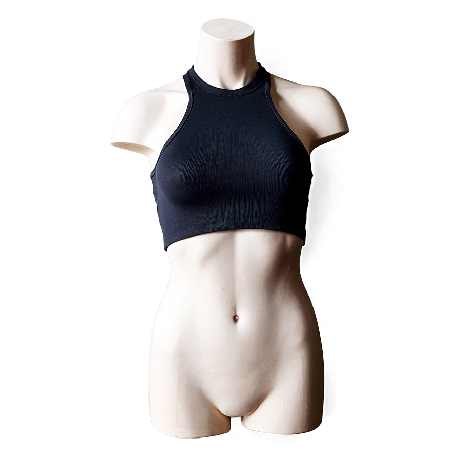 Black Crop Top Apparel Png Fpw PNG Image