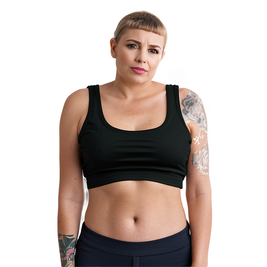 Black Crop Top Design Png Rwo PNG Image