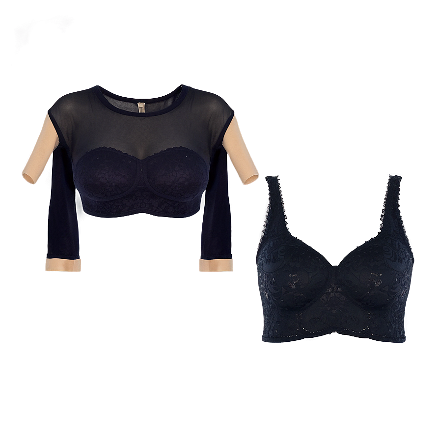 Black Crop Top Style Png Rng9 PNG Image