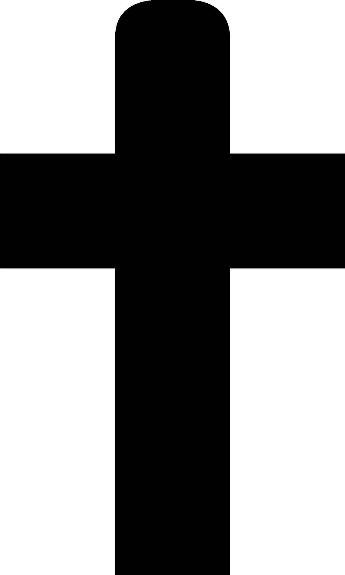 Black Cross Graphic PNG Image