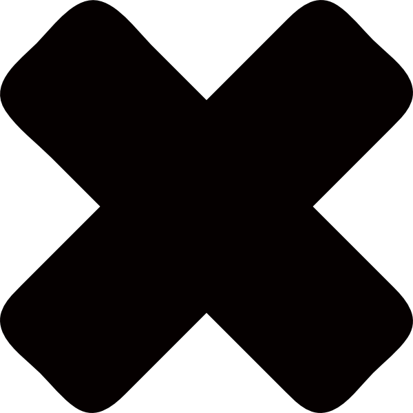 Black Cross Icon PNG Image