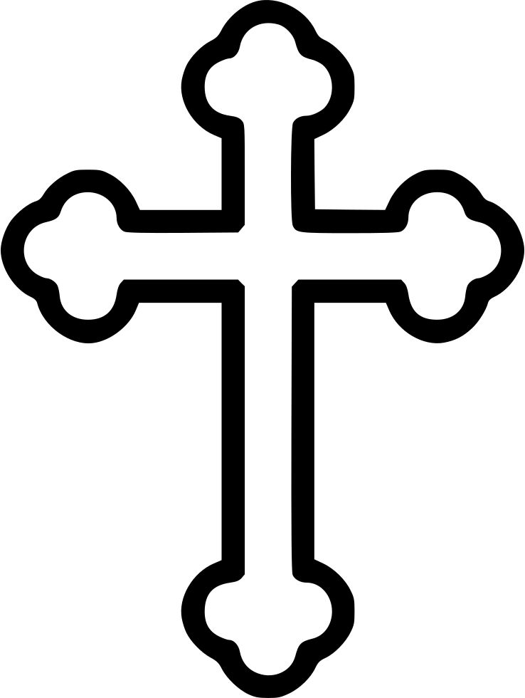 Black Cross Symbol PNG Image