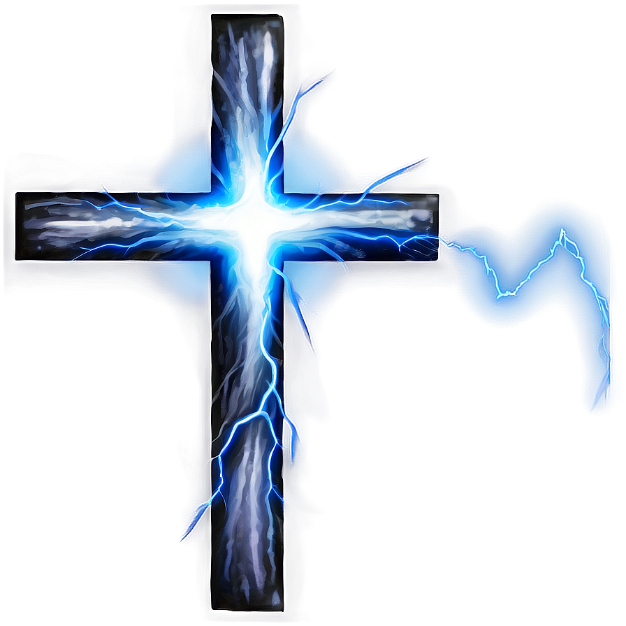 Black Cross With Lightning Png Ine20 PNG Image